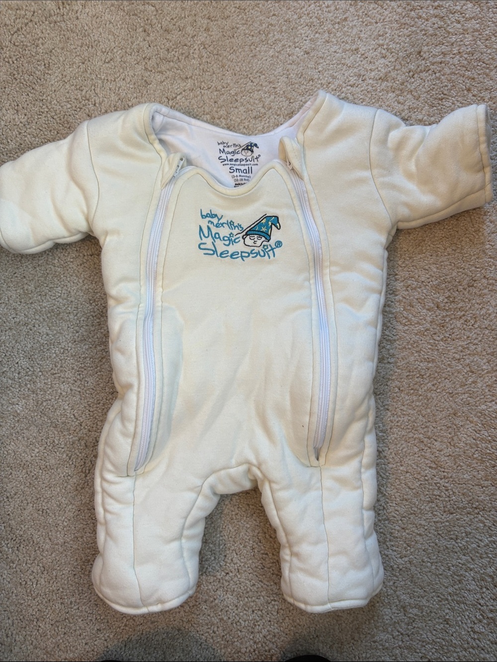 Baby Merlin's Magic Sleepsuit Cream Infant Sleepwear